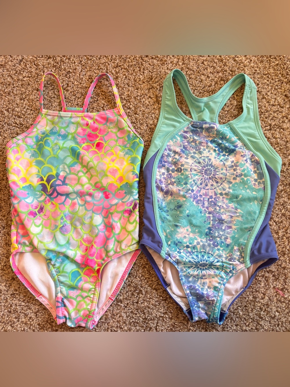 Girls Speedo Swimsuit Bundle – 2 Swimsuits (Size XS/S)